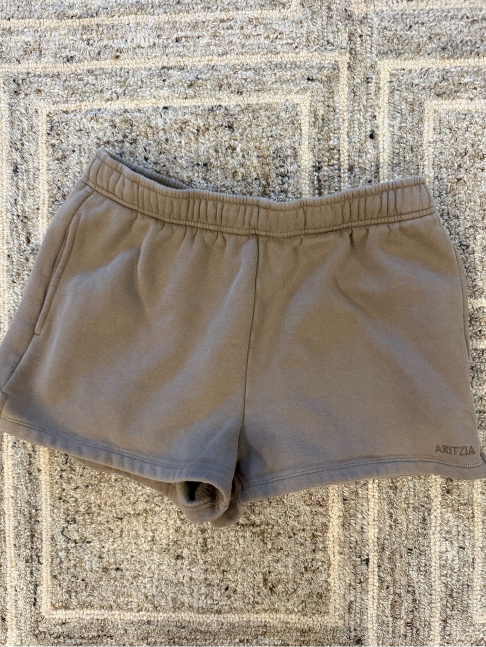 Aritzia Taupe Athletic Sweat Shorts
